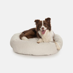 Cama Pacco Nala Boucle Off White Redonda
