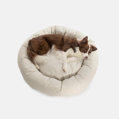 Cama Pacco Nala Boucle Off White Redonda