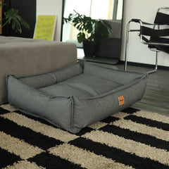 Cama para Cachorro Impermeável Ecotec Lisa Cinza