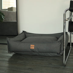 Cama para Cachorro Impermeável Ecotec Lisa Cinza