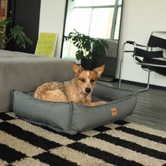 Cama para Cachorro Impermeável Ecotec Lisa Cinza