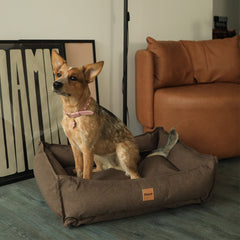 Cama para Cachorro Impermeável Ecotec Lisa Marrom