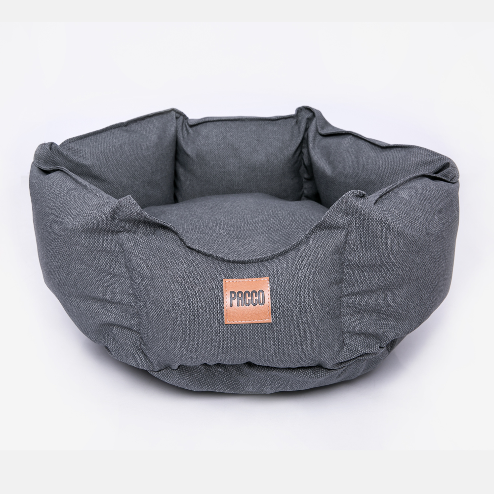 Cama para Cachorro/Gato Impermeável Ninho Ecotec Lisa Cinza