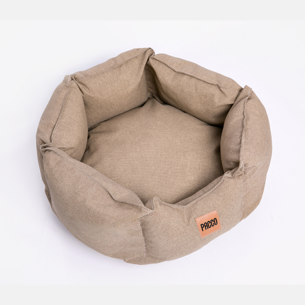 Cama para Cachorro/Gato Impermeável Ninho Ecotec Lisa Bege