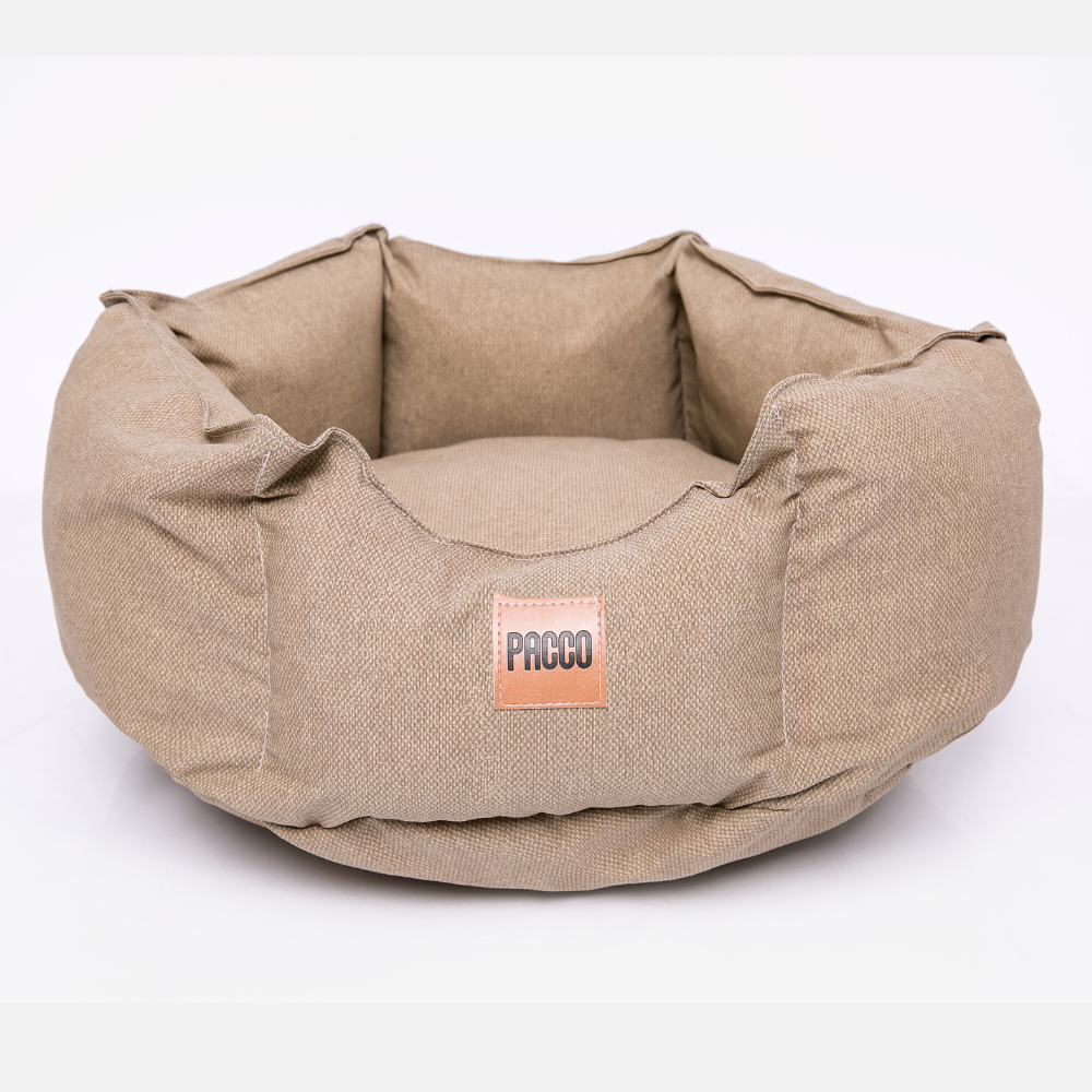 Cama para Cachorro/Gato Impermeável Ninho Ecotec Lisa Bege