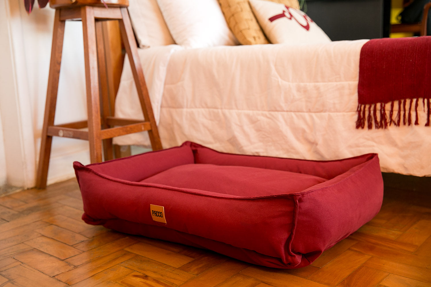 Cama para Cachorro Nature Merlot - 100% Algodão