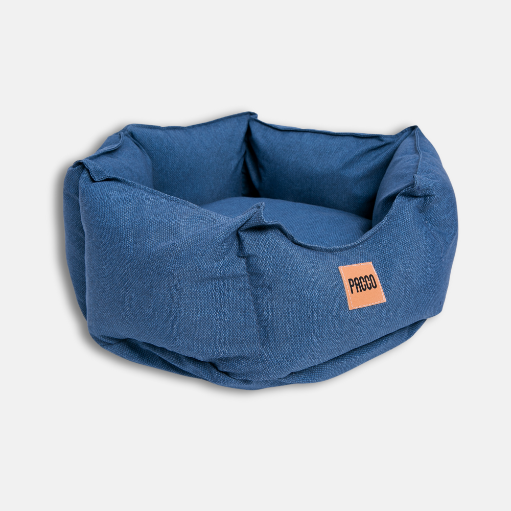 Cama para Cachorro/Gato Impermeável Ninho Ecotec Lisa Azul