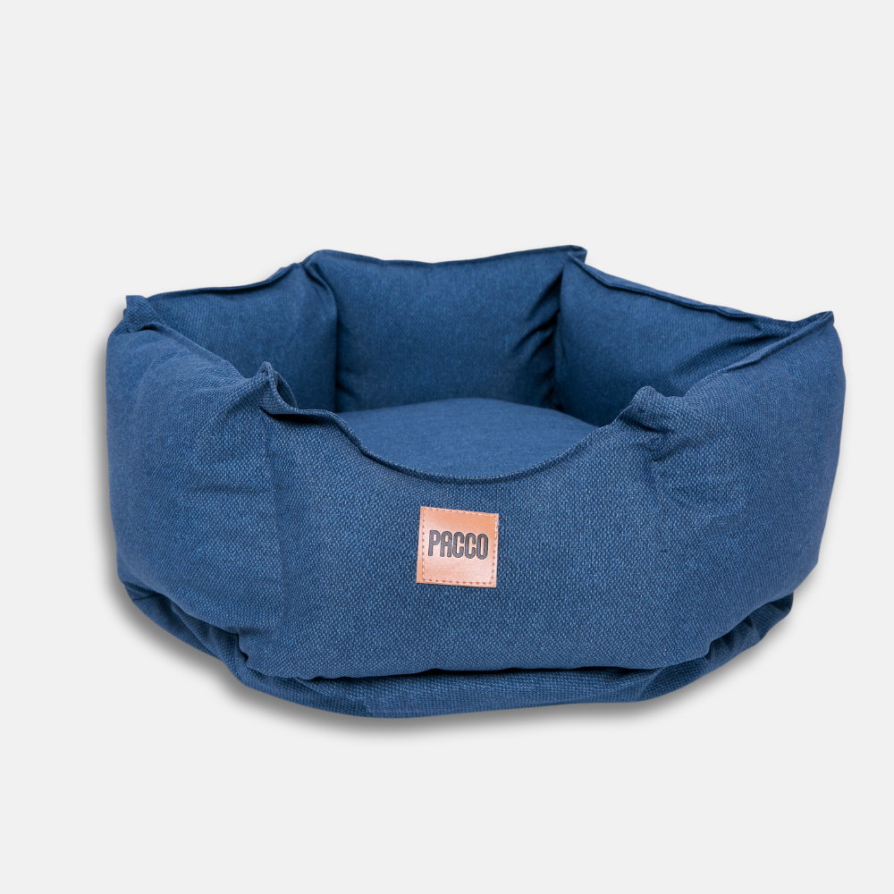 Cama para Cachorro/Gato Impermeável Ninho Ecotec Lisa Azul