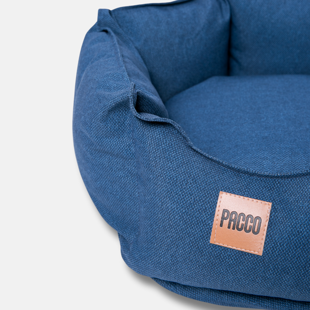 Cama para Cachorro/Gato Impermeável Ninho Ecotec Lisa Azul