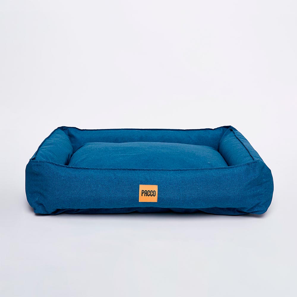 Cama para Cachorro Impermeável Ecotec Lisa Azul