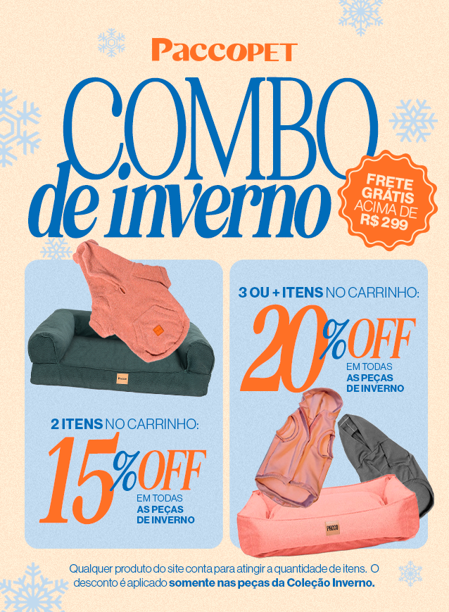 Combo de Inverno Pacco — 2 itens 15% OFF, 3 ou mais 20% OFF