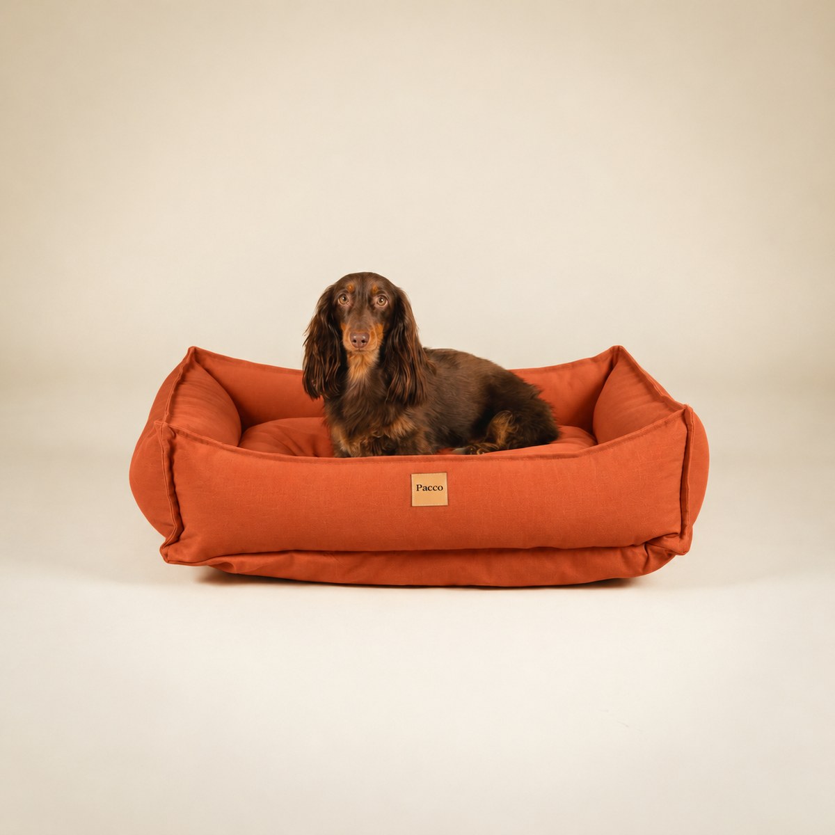 Cama para cachorro Nature Laranja, tecido 100% algodão — vista 1