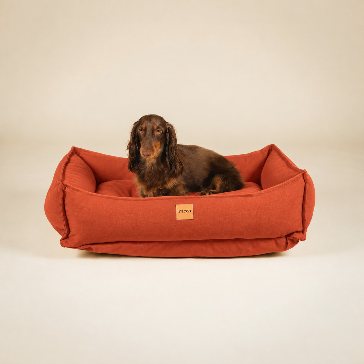 Cama para cachorro Nature Laranja, tecido 100% algodão — vista 3