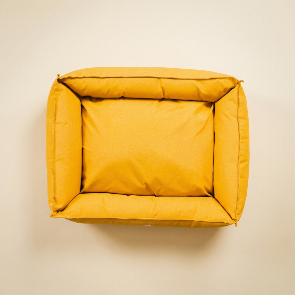 Cama para cachorro Ecotec Amarelo Solar, tecido resistente à água — vista 6
