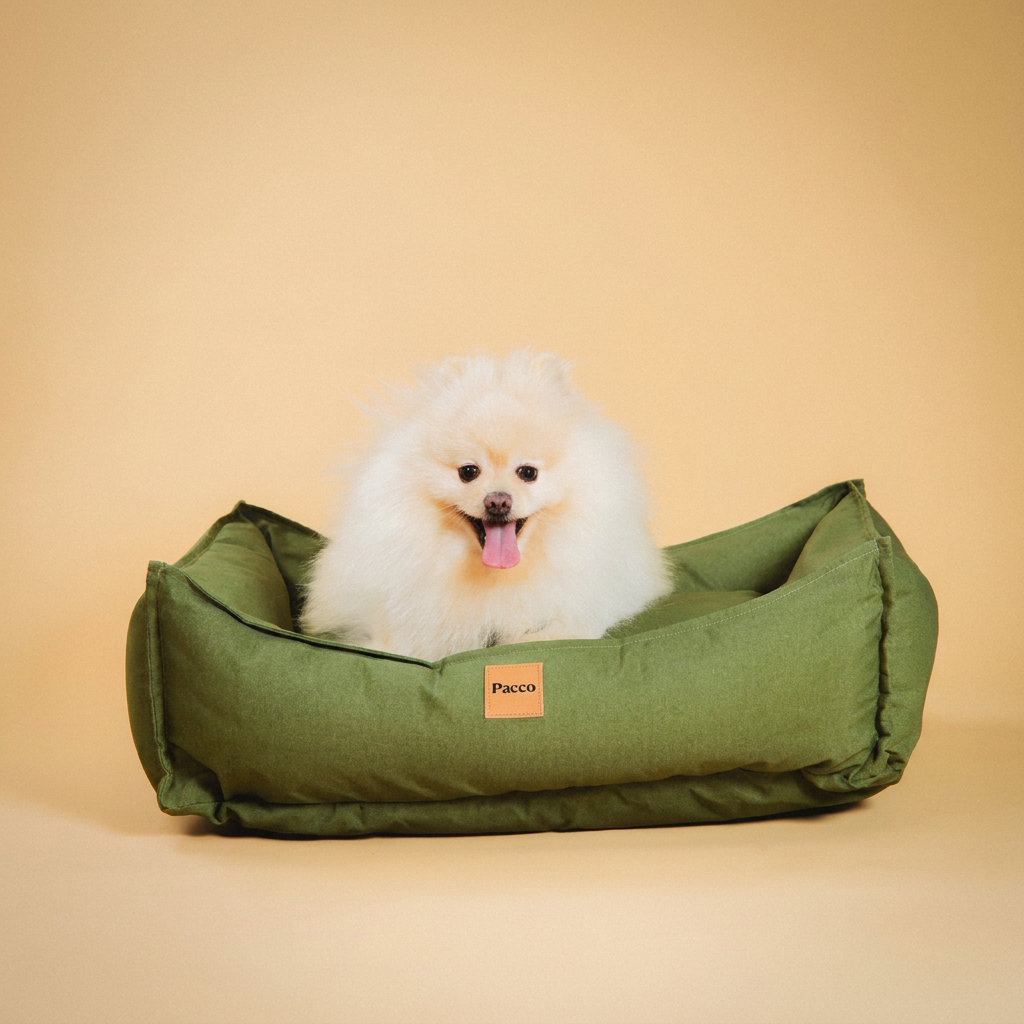 Cama para cachorro Ecotec Verde Bosque, tecido resistente à água — vista 5