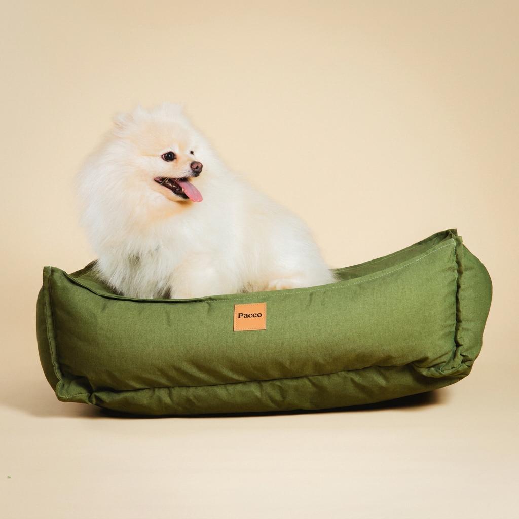 Cama para cachorro Ecotec Verde Bosque, tecido resistente à água — vista 7