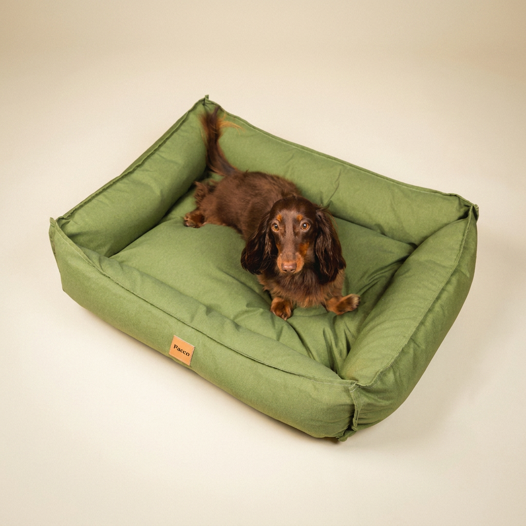 Cama para cachorro Ecotec Verde Bosque, tecido resistente à água — vista 4
