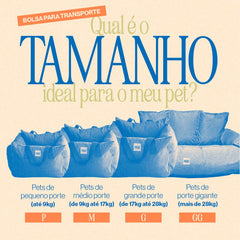 Bolsa para Transporte Cangu Nature Caramelo - 100% Algodão