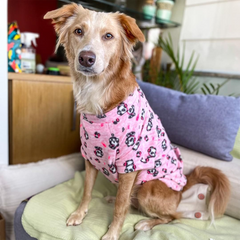 Roupa para Cachorro Pijama Panda Rosa