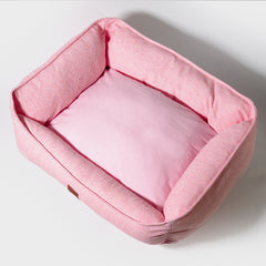 Cama para Cachorro Retangular Eco Flora Ipê Rosa