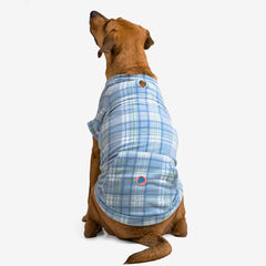 Roupa para Cachorro Fleece Xadrez Azul