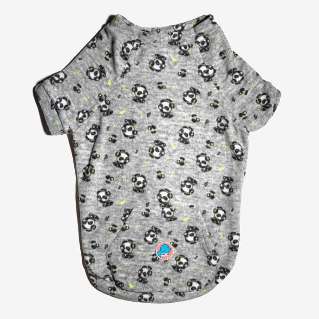 Roupa para Cachorro Pijama Panda Cinza