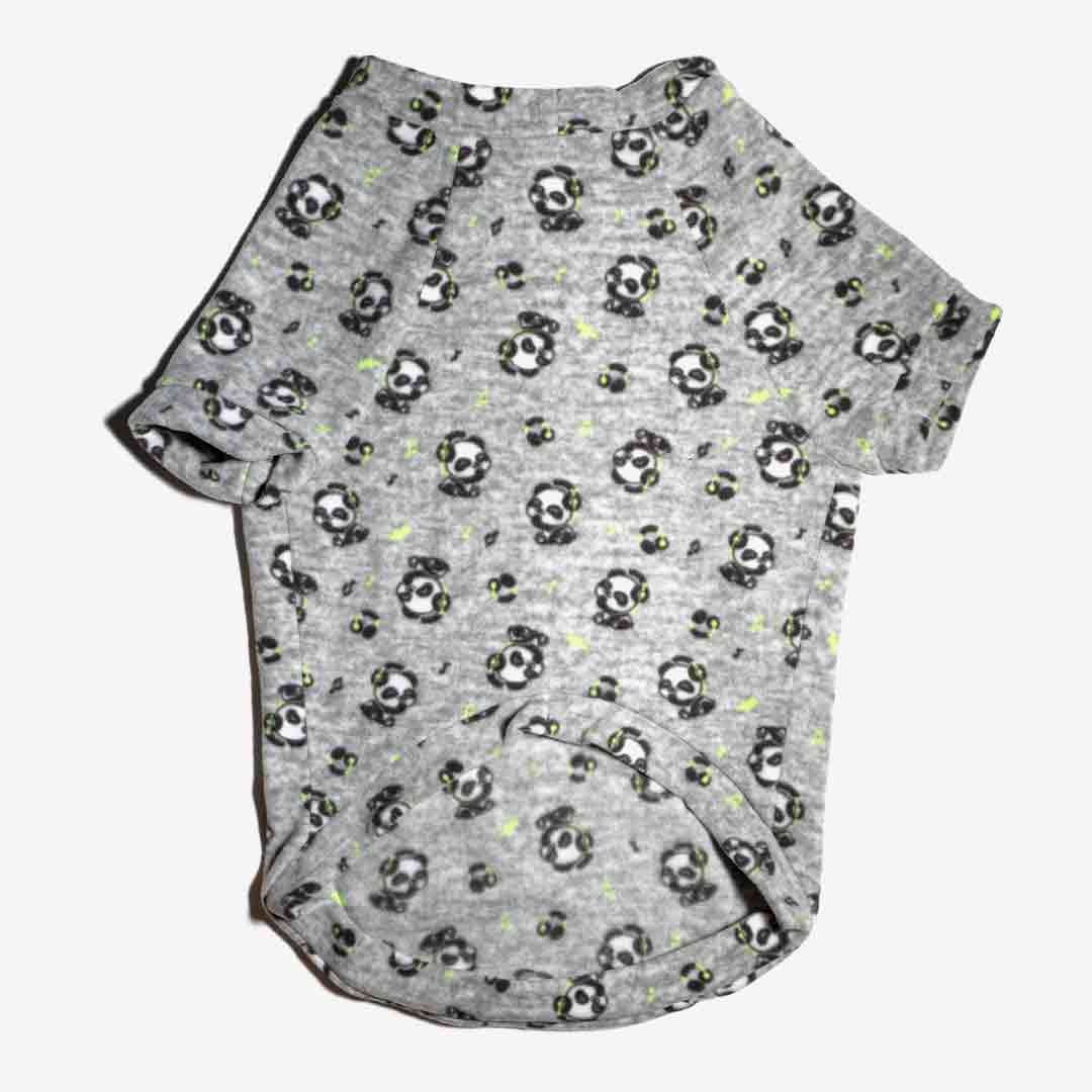 Roupa para Cachorro Pijama Panda Cinza