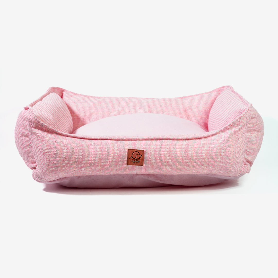 Cama para Cachorro Retangular Eco Flora Ipê Rosa